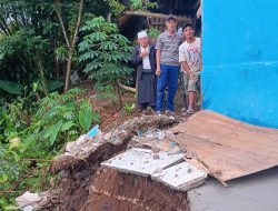 Hujan Deras Terjang Cicurug, Dinding Rumah Jebol dan TPT Longsor, Warga Mengungsi