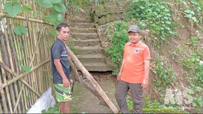 Jalan Penghubung Kampung di Cibadak Sukabumi Amblas Usai Diguyur Hujan