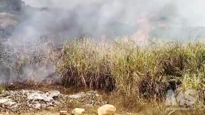Lahan Bekas Pabrik di Cibadak Sukabumi Kebakaran Kedua Kalinya, Api Muncul di Dua Titik