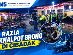 Razia Knalpot Brong di Cibadak, 25 Motor Ditindak! Knalpot Dibuka di Tempat
