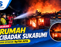 Kebakaran 4 Rumah di Cibadak Sukabumi Dini Hari, Kerugian Ditaksir Rp750 Juta