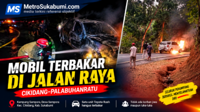 Toyota Rush Terbakar di Cikidang Sukabumi, Diduga Korsleting Listrik