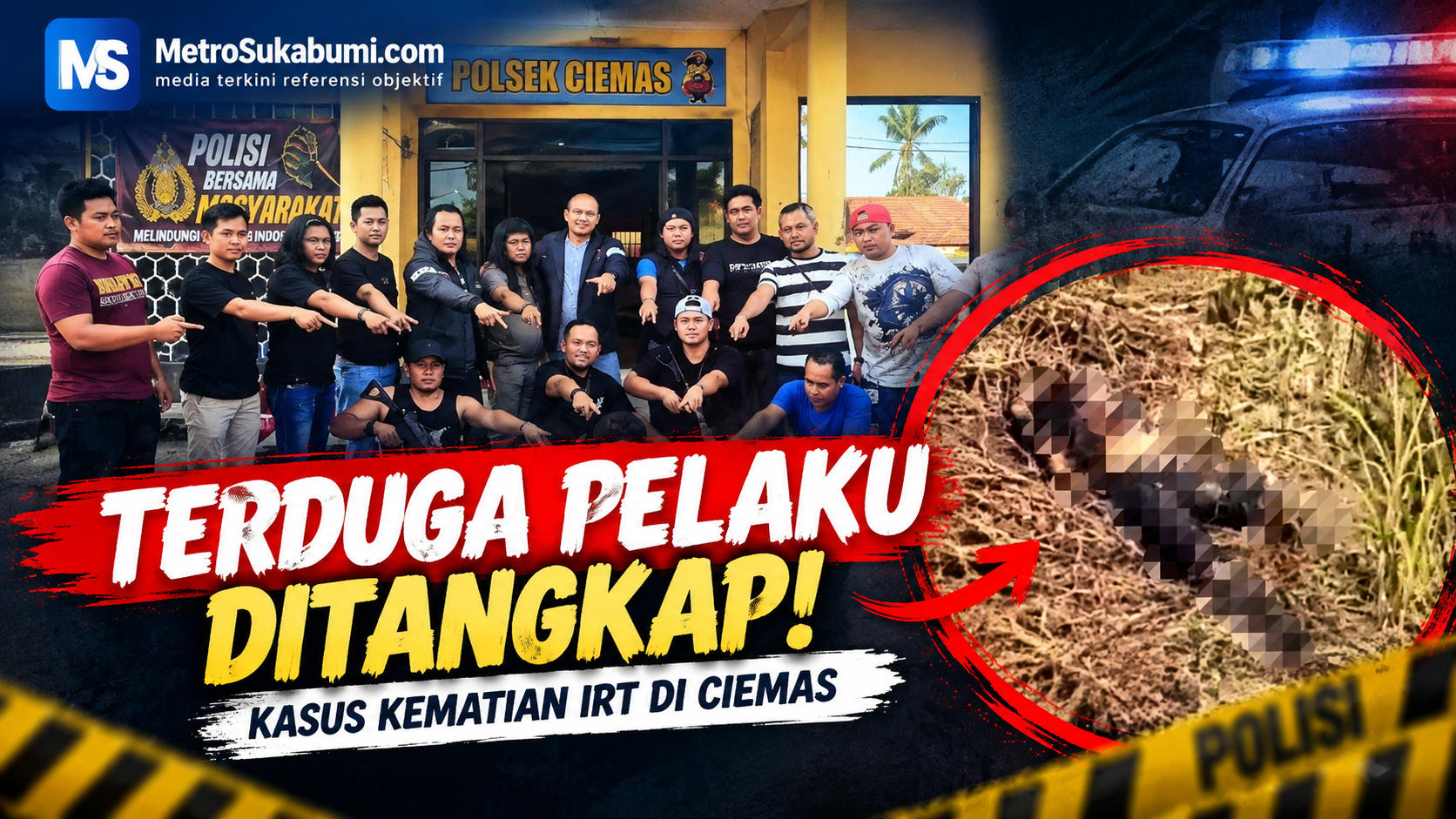 Terduga pelaku kasus kematian Rini Ali Soraya diamankan polisi di wilayah Kecamatan Ciemas, Kabupaten Sukabumi. Penyidik masih mendalami kronologi dan motif kasus tersebut. (Foto: Istimewa)